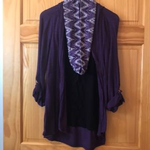 Twin set with matching scarf